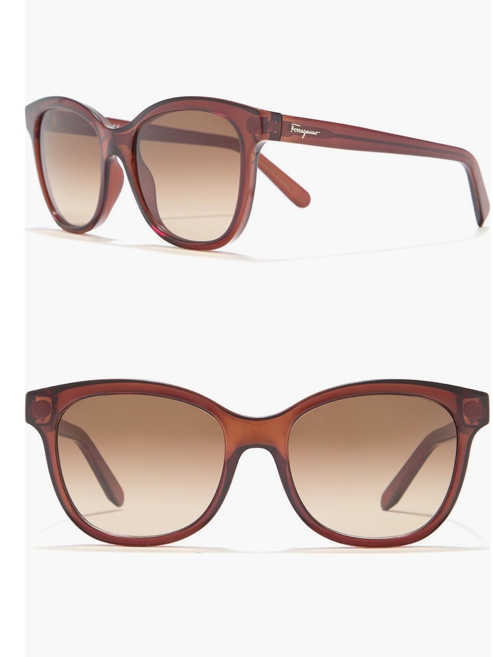 Salvatore Ferragamo Tortoiseshell Brown Oval Women's Sunglasses NWT